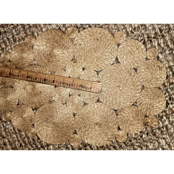 VTG Handmade Philippines Abaca Woven Hemp Mat 18" Trivet Table Protector MCM - Picture 3 of 14